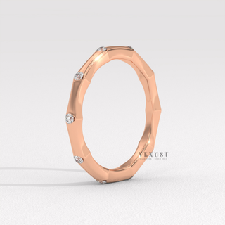 white gold petite pave band