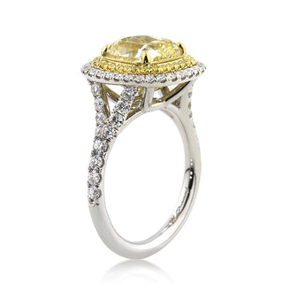yellow moissanite diamond ring