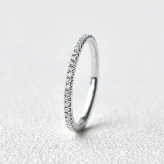 1.5mm Round Brilliant Cut Moissanite Full Eternity Wedding Band