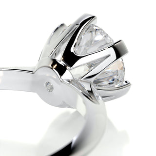 1.25ct Round Cut Solitaire Moissanite Diamond Engagement Ring