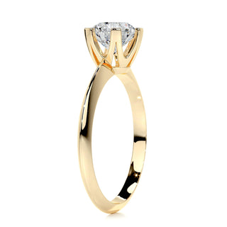 1.25ct Round Cut Solitaire Moissanite Diamond Engagement Ring