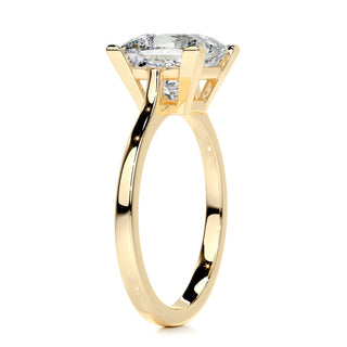 1.0ct Princess Cut Solitaire Moissanite Diamond Engagement Ring