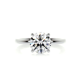 2.0ct Round Cut Hidden Halo Moissanite Diamond Engagement Ring