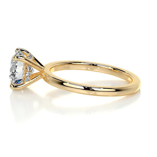 2.0ct Round Cut Hidden Halo Moissanite Diamond Engagement Ring