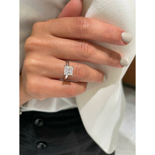 2.0ct Princess Cut Solitaire Moissanite Diamond Engagement Ring