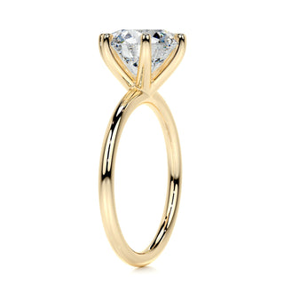 2.0ct Round Cut Solitaire Moissanite Diamond Engagement Ring