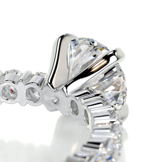 1.20ct Round Cut Bubble Prong Moissanite Diamond Engagement Ring