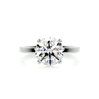 2.0ct Round Cut Solitaire Moissanite Diamond Engagement Ring