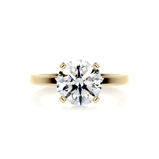 2.0ct Round Cut Solitaire Moissanite Diamond Engagement Ring