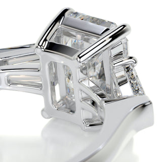 2.2ct Radiant Cut Three Stone Moissanite Diamond Engagement Ring