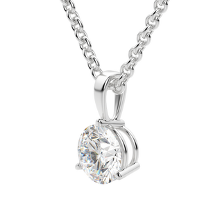 0.25-1.5ct Round Cut Solitaire Moissanite Diamond Necklace