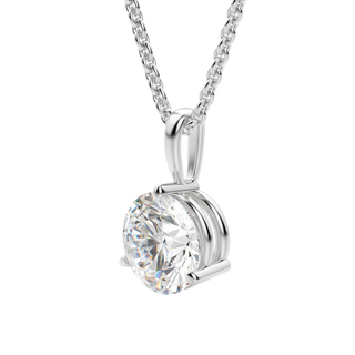 0.25-1.5ct Round Cut Solitaire Moissanite Diamond Necklace