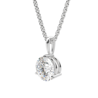 0.25-1.5ct Round Cut Solitaire Moissanite Diamond Necklace