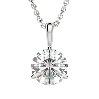 0.25-1.5ct Round Cut Solitaire Moissanite Diamond Necklace