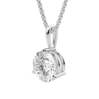 0.25-1.5ct Round Cut Solitaire Moissanite Diamond Necklace