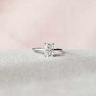 1.50CT Radiant Hidden Halo Moissanite Diamond Engagement Ring