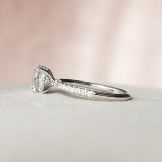 2.0CT Round Brilliant Cut Hidden Halo Moissanite Diamond Engagement Ring