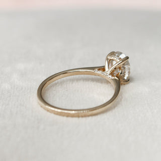 1.5CT Oval Hidden Halo Moissanite Diamond Engagement Ring