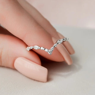 3.95tcw Oval Cut Moissanite Diamond Eternity Bridal Engagement Ring Set