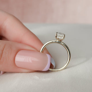 1.50CT Radiant Cut Moissanite Hidden Halo Diamond Engagement Ring