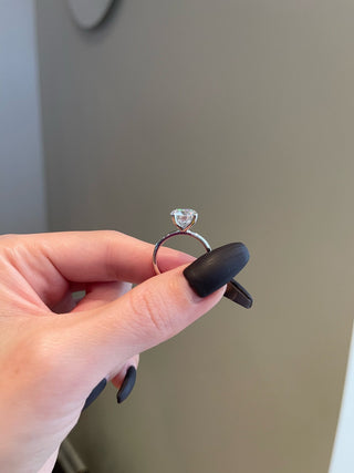 2.50ct Round Cut Solitaire Moissanite Diamond Engagement Ring