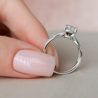 1.0CT Pear Split Shank Moissanite Diamond Engagement Ring